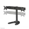 Neomounts FPMA-D700DD dviejų monitorių stalo stovas, judinamas, 19-30 colių (48,3-76,2 cm), 8 kg vienam ekranui, VESA 75x75-100x100, stovas/grommet tvirtinimas, juodas