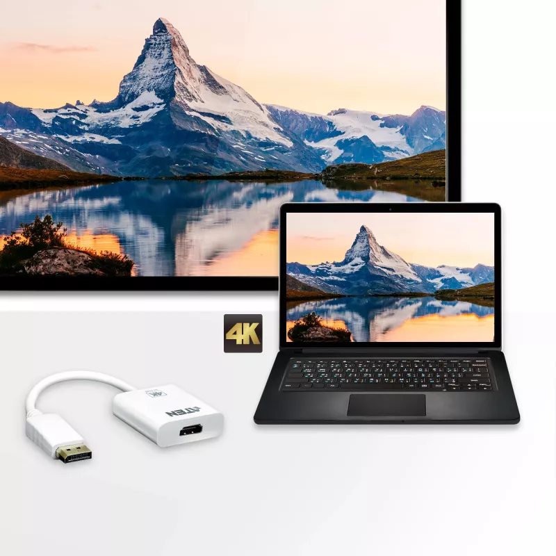 ATEN VC986 aktyvus DisplayPort į HDMI keitiklis, 4K, 3D, iki 3840x2160 @30Hz