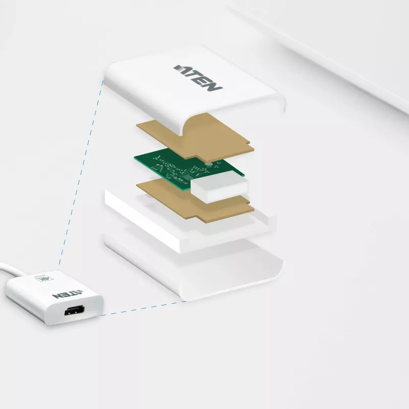 ATEN VC986 aktyvus DisplayPort į HDMI keitiklis, 4K, 3D, iki 3840x2160 @30Hz