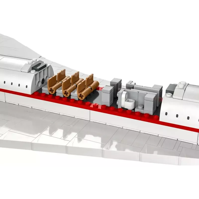 LEGO Icons lėktuvo modelis Concorde 10318, 2083 detalės, rekomenduojamas amžius 18+, dydis 320×100×140 mm