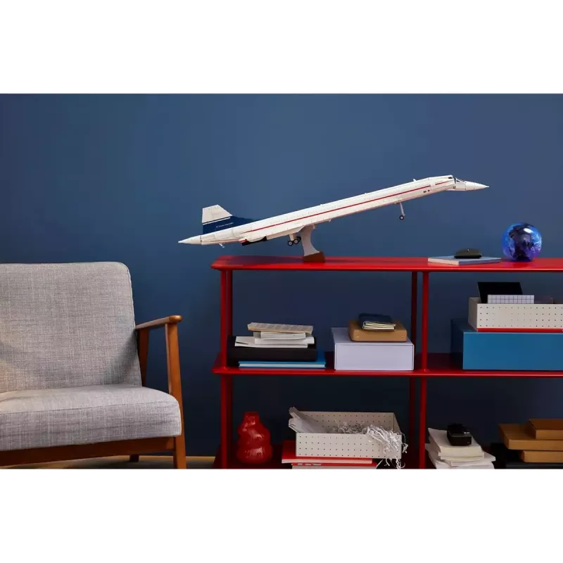 LEGO Icons lėktuvo modelis Concorde 10318, 2083 detalės, rekomenduojamas amžius 18+, dydis 320×100×140 mm