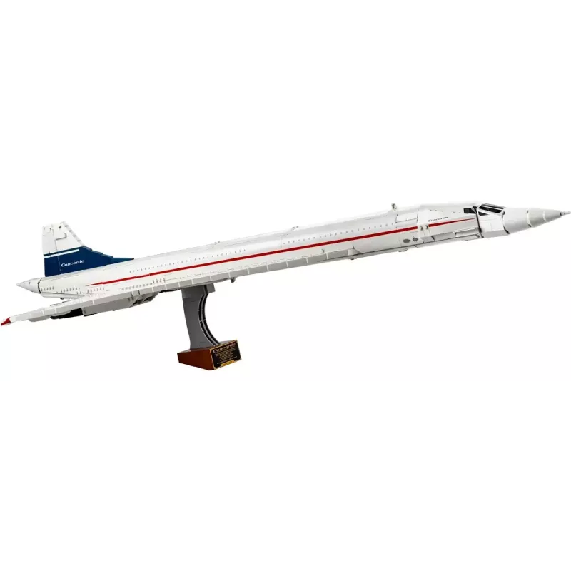 LEGO Icons lėktuvo modelis Concorde 10318, 2083 detalės, rekomenduojamas amžius 18+, dydis 320×100×140 mm