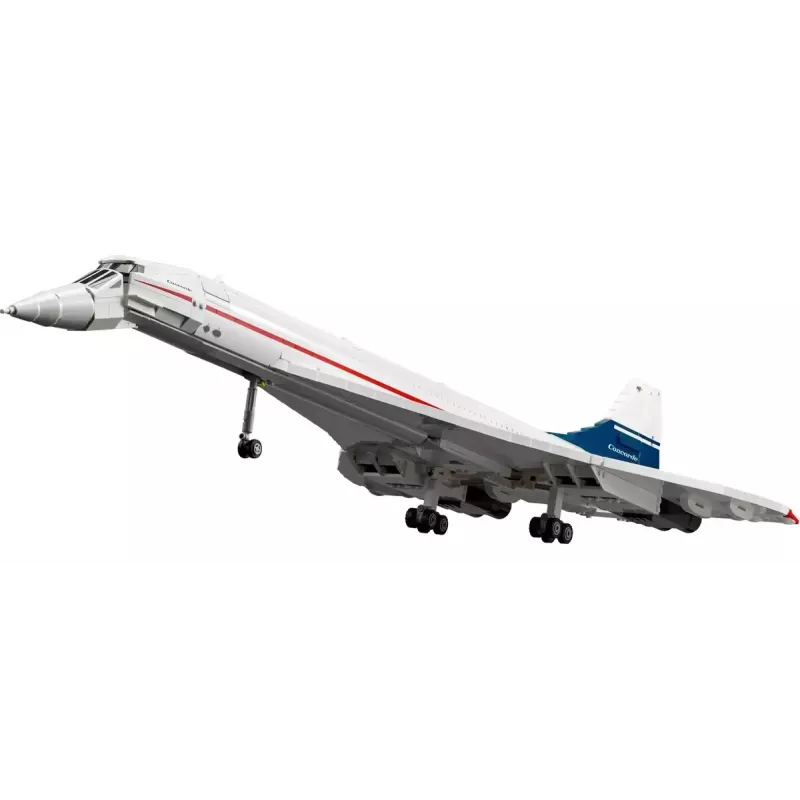 LEGO Icons lėktuvo modelis Concorde 10318, 2083 detalės, rekomenduojamas amžius 18+, dydis 320×100×140 mm