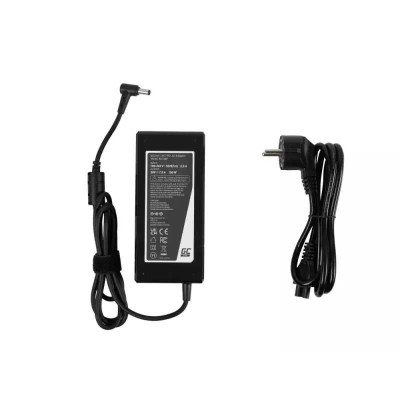 Maitinimo adapteris Green Cell AD136P universalus 150W 20V 7,5A AC-DC juodas