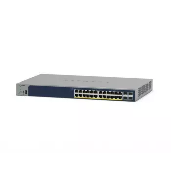 NETGEAR GS728TPP valdomas L2/L3/L4 gigabaitinis Ethernet (10/100/1000) jungiklis su PoE ir 4 SFP prievadais, pilka spalva