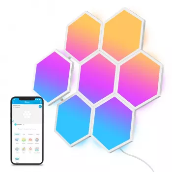 Govee Glide Hexa šviesos plokštės Wi-Fi Baltos 10 vnt.