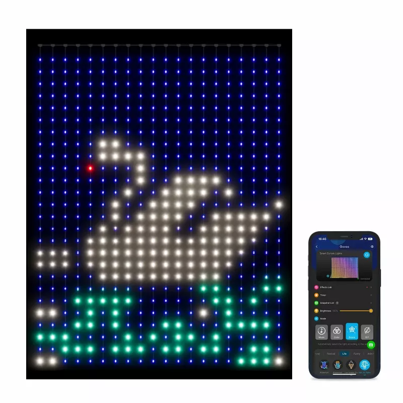 Universali užuolaidinė švieslentė Govee H70B1 LED 2000 mm Vidinė/lauko Daugiaspalvė 520 lempučių