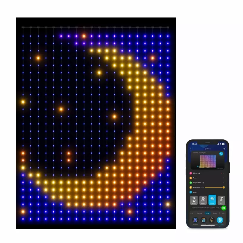 Universali užuolaidinė švieslentė Govee H70B1 LED 2000 mm Vidinė/lauko Daugiaspalvė 520 lempučių