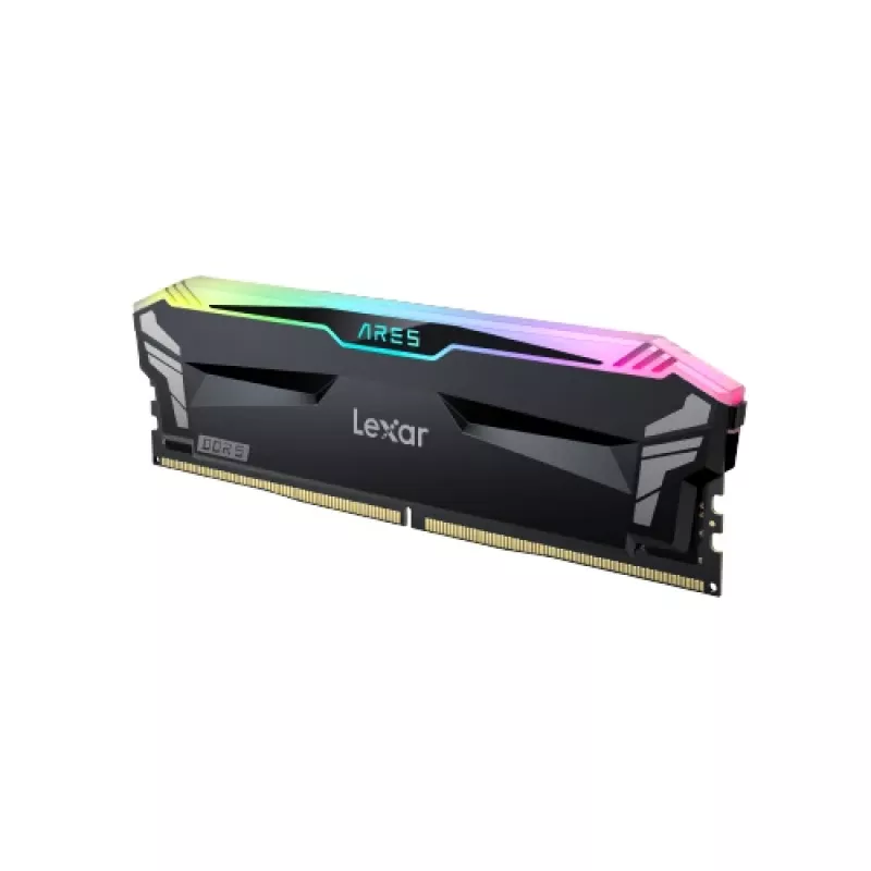 LEXAR DDR5 Ares 2x 16GB 6400 CL32 1.4V atminčių rinkinys su radiatoriumi ir RGB apšvietimu – juodas