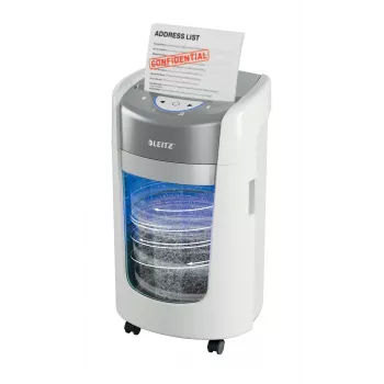 Smulkintuvas Leitz IQ OptiMax Home Office 225, mikro pjūvis, P5, 15 l, baltas