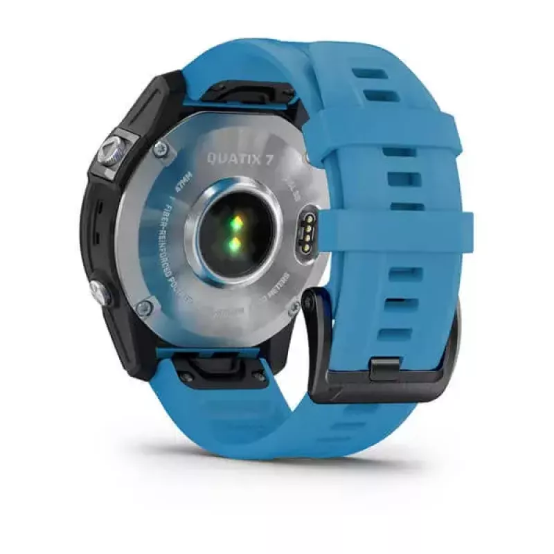 Išmanusis laikrodis Garmin quatix 7 Blue – 47 mm CFRP korpusas, 1,3 colio MIP jutiklinis ekranas, 10 ATM, Bluetooth/Wi‑Fi/NFC