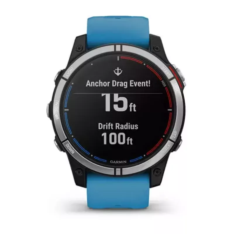 Išmanusis laikrodis Garmin quatix 7 Blue – 47 mm CFRP korpusas, 1,3 colio MIP jutiklinis ekranas, 10 ATM, Bluetooth/Wi‑Fi/NFC