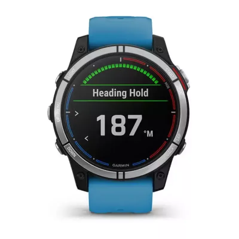 Išmanusis laikrodis Garmin quatix 7 Blue – 47 mm CFRP korpusas, 1,3 colio MIP jutiklinis ekranas, 10 ATM, Bluetooth/Wi‑Fi/NFC