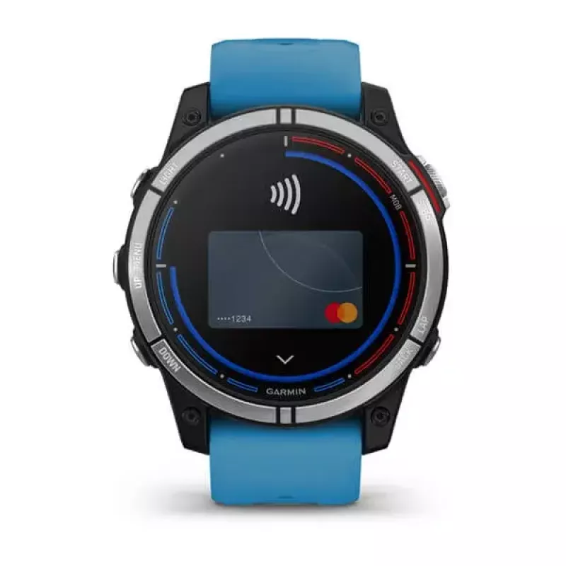 Išmanusis laikrodis Garmin quatix 7 Blue – 47 mm CFRP korpusas, 1,3 colio MIP jutiklinis ekranas, 10 ATM, Bluetooth/Wi‑Fi/NFC