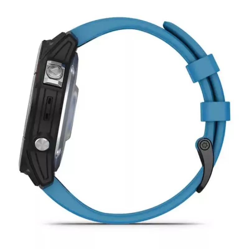 Išmanusis laikrodis Garmin quatix 7 Blue – 47 mm CFRP korpusas, 1,3 colio MIP jutiklinis ekranas, 10 ATM, Bluetooth/Wi‑Fi/NFC