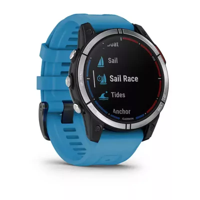 Išmanusis laikrodis Garmin quatix 7 Blue – 47 mm CFRP korpusas, 1,3 colio MIP jutiklinis ekranas, 10 ATM, Bluetooth/Wi‑Fi/NFC