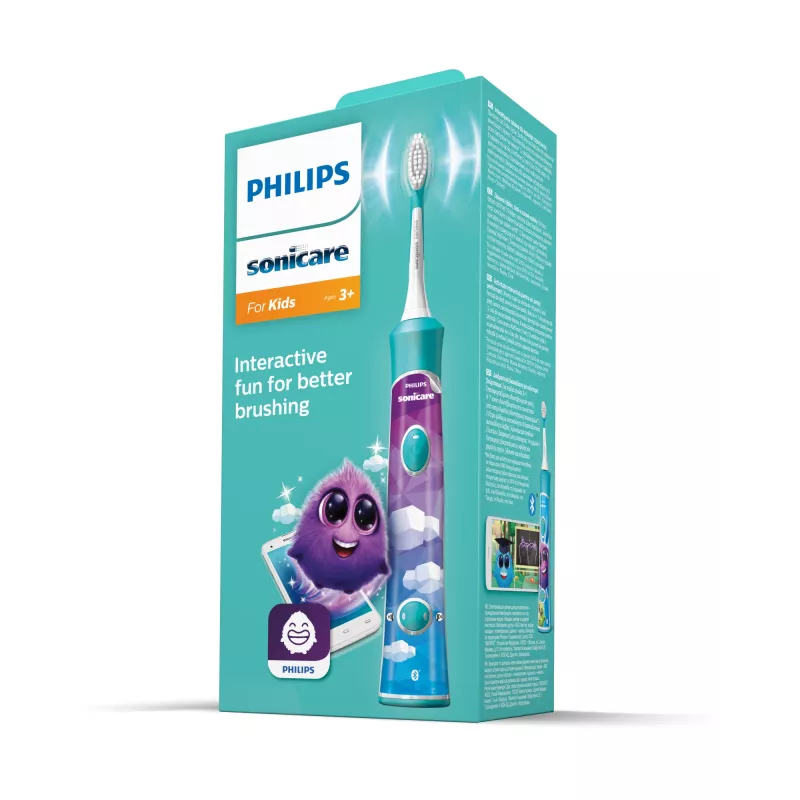 Philips Sonicare For Kids Connected HX6322/04 Įkraunamas soninis elektrinis dantų šepetėlis vaikams
