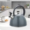 Virdulys Maestro MR-1302-GREY 2.5 L nerūdijantis plienas, pilkas korpusas, švilpukas, šalta rankena