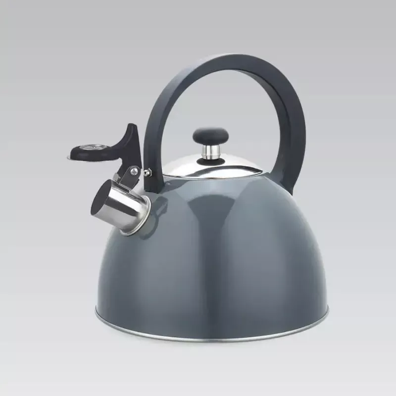 Virdulys Maestro MR-1302-GREY 2.5 L nerūdijantis plienas, pilkas korpusas, švilpukas, šalta rankena