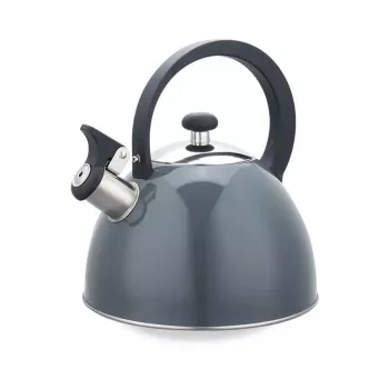 Virdulys Maestro MR-1302-GREY 2.5 L nerūdijantis plienas, pilkas korpusas, švilpukas, šalta rankena