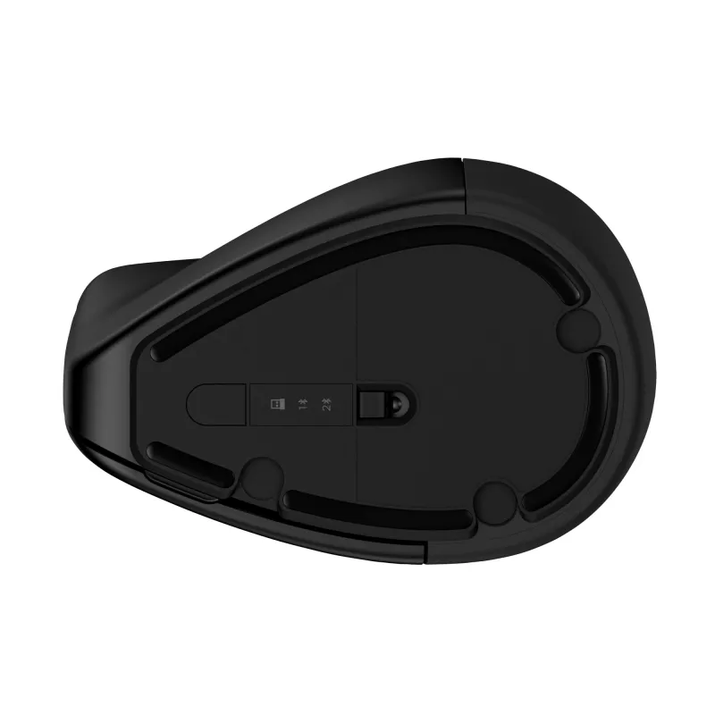 HP 925 ergonominė vertikali pelė, dešinei rankai, vertikalus dizainas, RF belaidis + Bluetooth, 4000 DPI, juoda