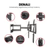 Sieninis TV laikiklis MONTIS DENALI MT162 37–105 colių ekranams, plieninis, 75 kg, VESA 200x100–800x600, pakreipimas/pasukimas/sukimas, 7,3–60,9 cm
