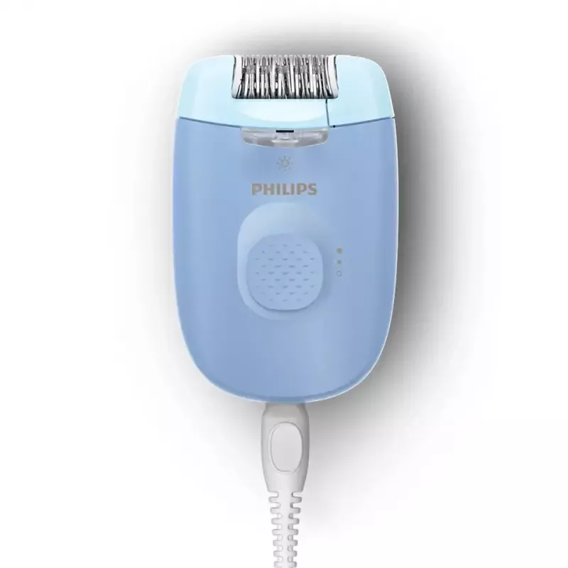 Epiliatorius Philips BRE247/00 Series 4000 — 2 galios lygiai, skustuvas, masažas, mėlyna