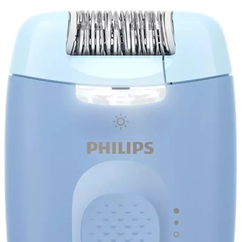 Epiliatorius Philips BRE247/00 Series 4000 — 2 galios lygiai, skustuvas, masažas, mėlyna