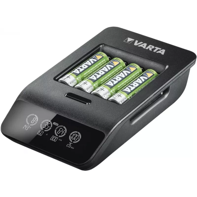 VARTA LCD Smart Charger+ įkroviklis su 4 AA baterijomis 2100 mAh