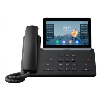 IP telefonas Yealink SIP-T87W – 7 colių LCD 800×480, laidinis ir belaidis ragelis, 1000 kontaktų telefono knyga, G.711/G.723/G.726/G.729 kodekai