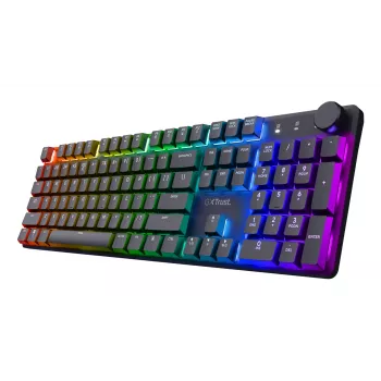 Trust GXT 868 Torix klaviatūra žaidimams USB + RF belaidė + Bluetooth QWERTY JAV anglų juoda