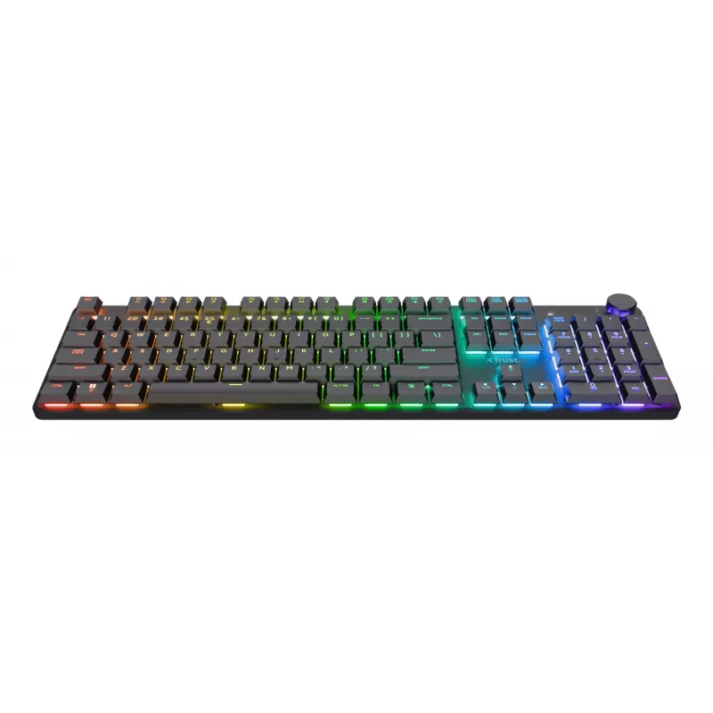 Trust GXT 868 Torix klaviatūra žaidimams USB + RF belaidė + Bluetooth QWERTY JAV anglų juoda