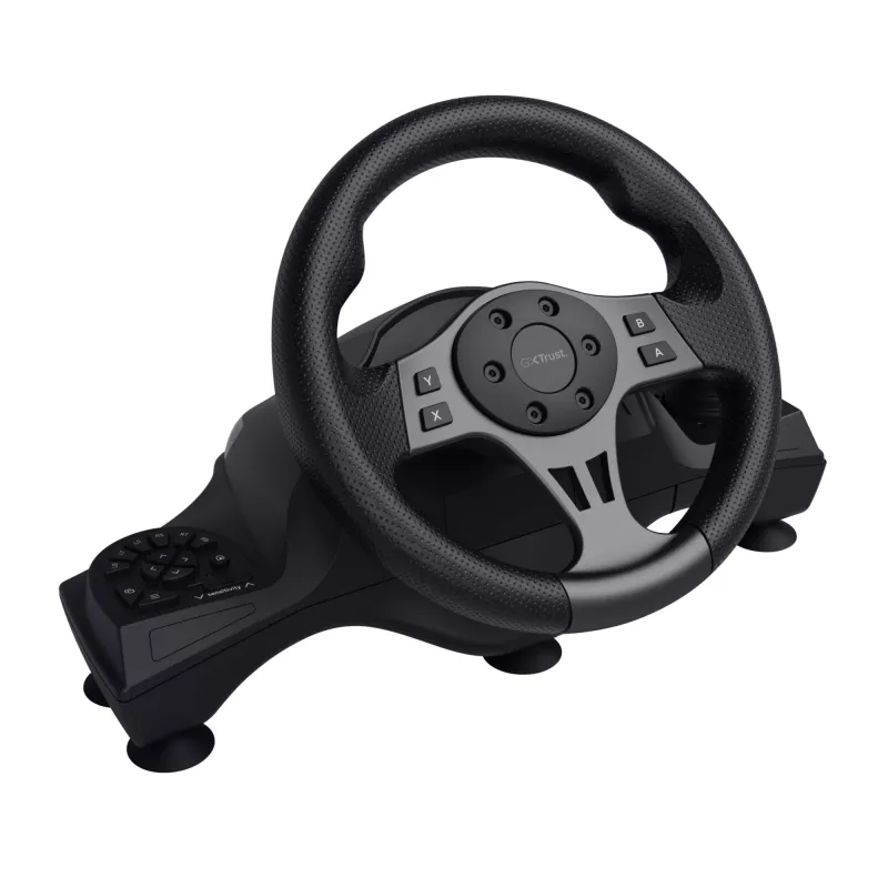 Trust GXT 289 Movi Black vairas su pedalais, USB, juodas, Nintendo Switch, PlayStation 4, Xbox One S/X, Xbox Series S/X