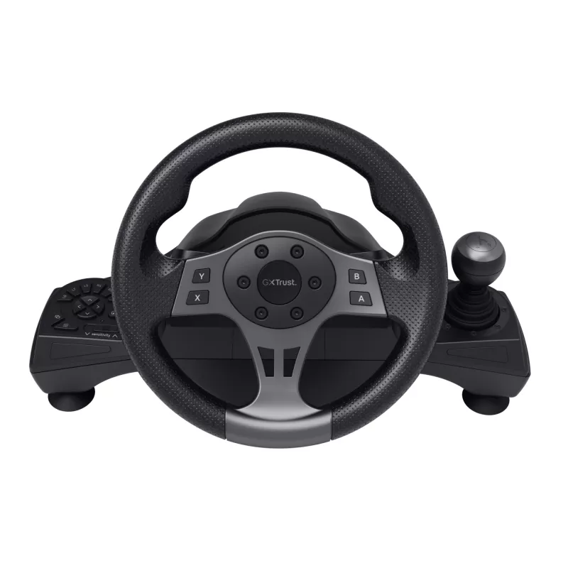Trust GXT 289 Movi Black vairas su pedalais, USB, juodas, Nintendo Switch, PlayStation 4, Xbox One S/X, Xbox Series S/X