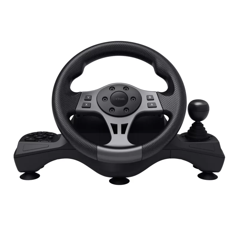 Trust GXT 289 Movi Black vairas su pedalais, USB, juodas, Nintendo Switch, PlayStation 4, Xbox One S/X, Xbox Series S/X