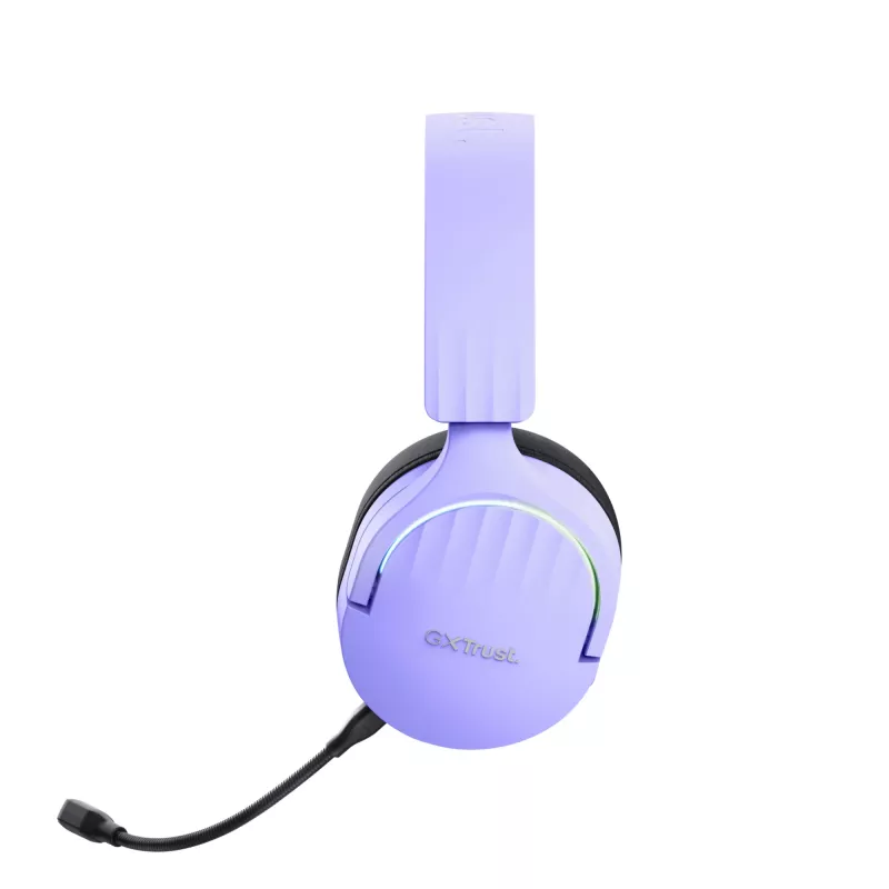 Ausinės Trust GXT 491P FAYZO laidinės ir belaidės, ausinė ant galvos, žaidimų, USB Type-A, Bluetooth, juoda, violetinė
