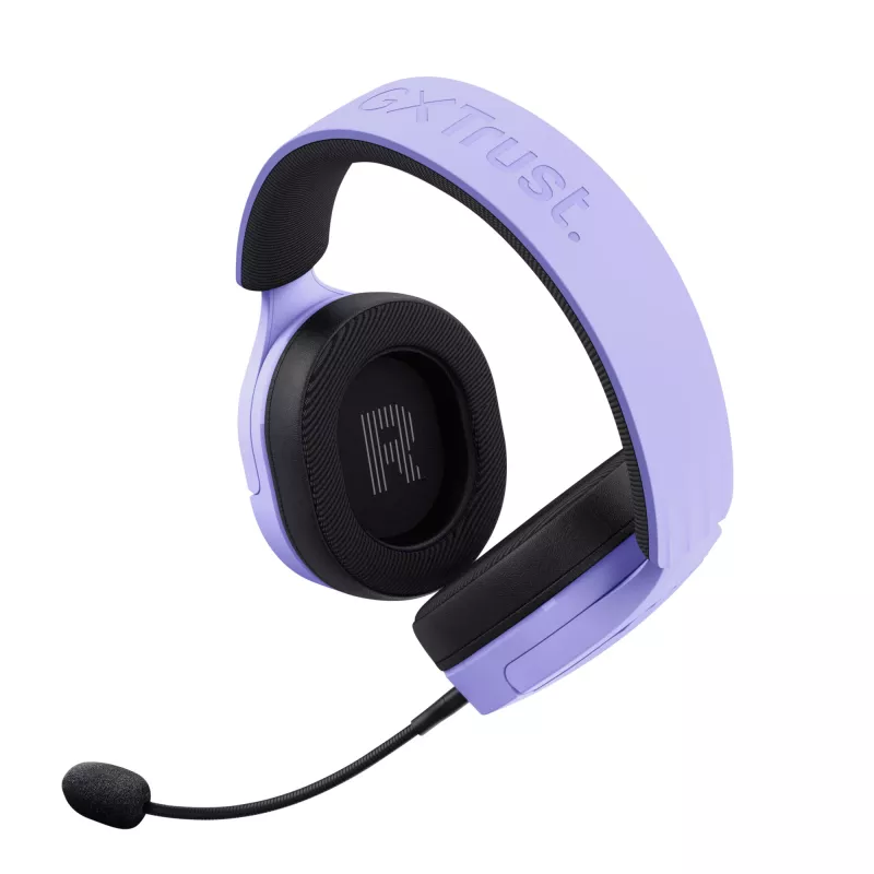Ausinės Trust GXT 491P FAYZO laidinės ir belaidės, ausinė ant galvos, žaidimų, USB Type-A, Bluetooth, juoda, violetinė