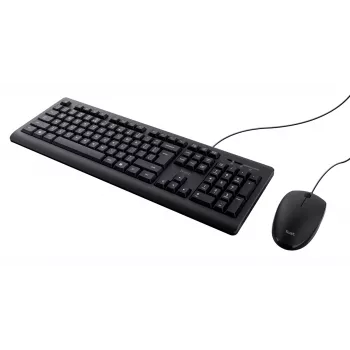 Trust Primo klaviatūros ir pelės rinkinys, USB, QWERTY, juoda