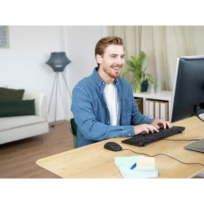 Trust Primo klaviatūros ir pelės rinkinys, USB, QWERTY, juoda