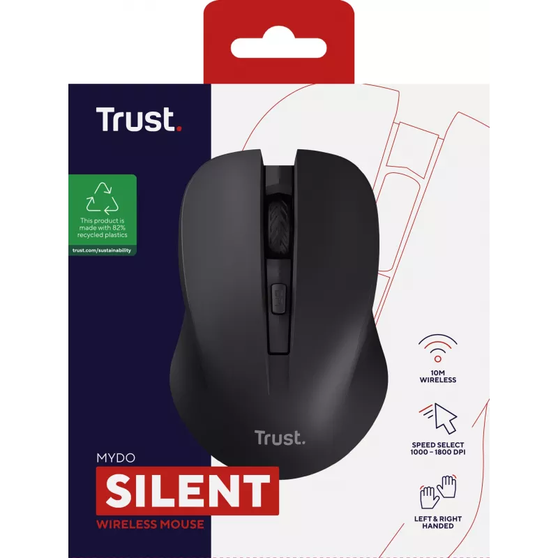 Trust Mydo 25084 belaidė optinė pelė, ambidekstrinė, 1800 DPI