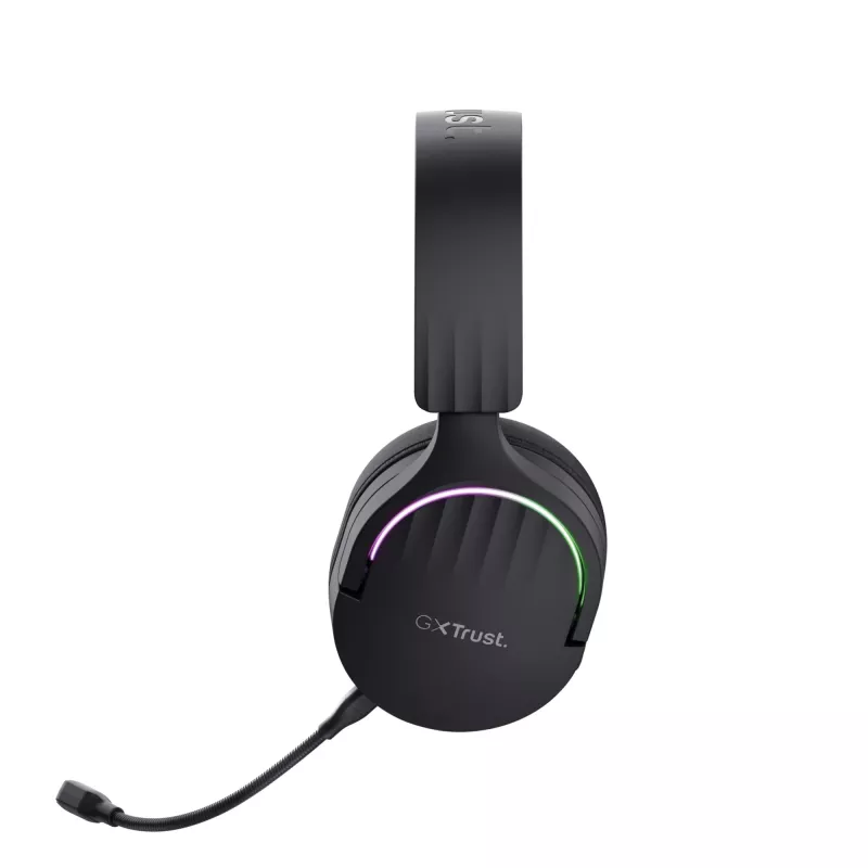 Trust GXT 491 Fayzo ausinės – laidinės ir belaidės, žaidimų, USB Type-C, Bluetooth, juodos