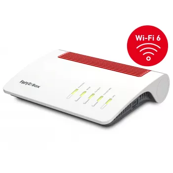 FRITZ!Box 7590 AX belaidis maršruto parinktuvas, Wi-Fi 6, dviejų juostų (2,4 GHz / 5 GHz), Gigabit Ethernet, baltas