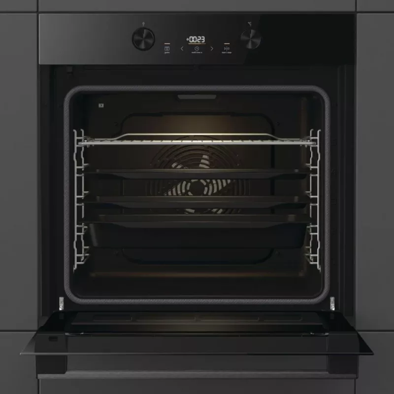 Įmontuojama elektrinė orkaitė Gorenje G400 BPS6737E04DBG, 77 L, 3500 W, liečiamas valdymas, pirolizė, juoda