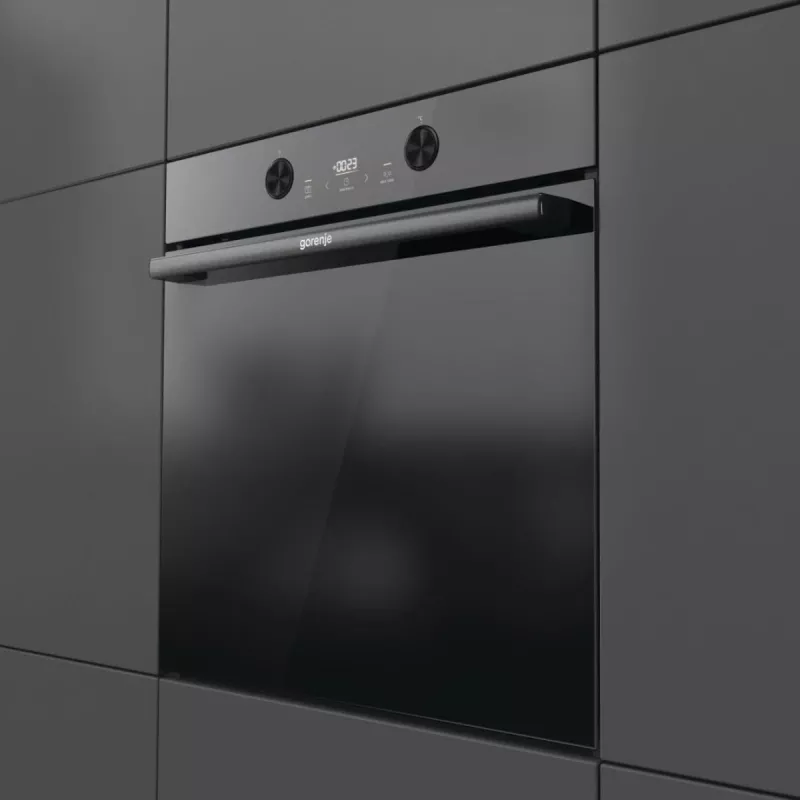 Įmontuojama elektrinė orkaitė Gorenje G400 BPS6737E04DBG, 77 L, 3500 W, liečiamas valdymas, pirolizė, juoda