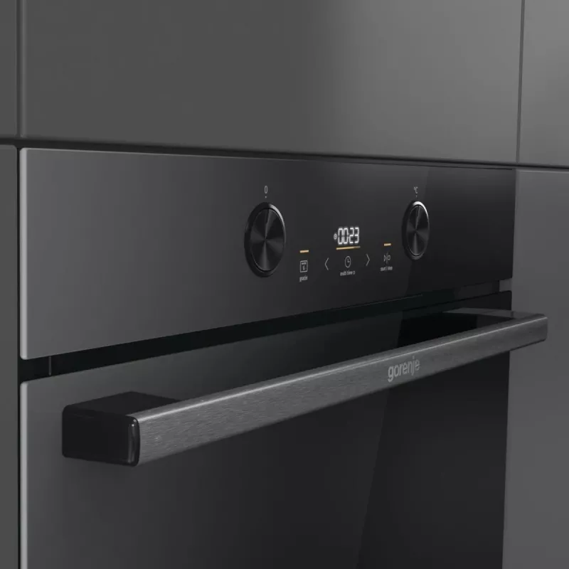 Įmontuojama elektrinė orkaitė Gorenje G400 BPS6737E04DBG, 77 L, 3500 W, liečiamas valdymas, pirolizė, juoda