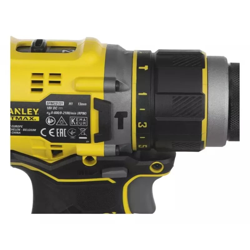 Belaidis gręžtuvas-suktuvas STANLEY FMCD721D2K 18V, 2 x 2Ah Li-Ion, 2100 RPM, 35700 smūgių/min, su įkrovikliu ir dėklu