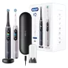 Elektrinis dantų šepetėlis Oral-B iO 9 suaugusiems, besisukantis, 2 rankenos, 2 šepetėlių galvutės, įmontuota baterija, 3 h įkrovimas, juoda/rožinė