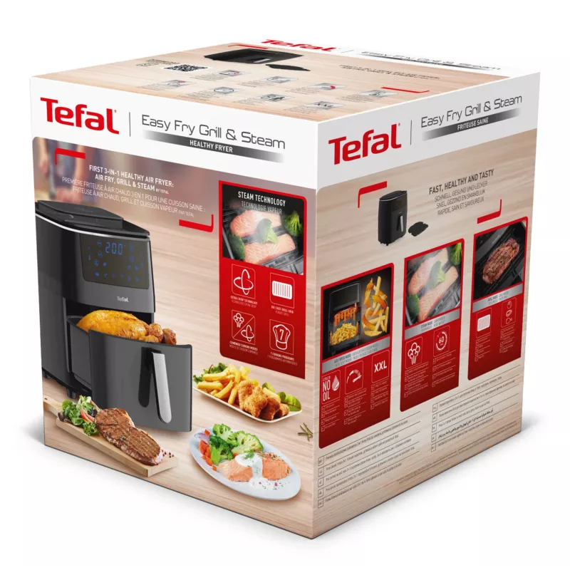 Tefal Easy Fry Grill & Steam FW2018 1700 W Karšto oro gruzdintuvė Juoda
