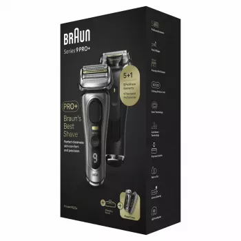 Braun Series 9 Pro+ 9525s šlapias ir sausas skutimosi prietaisas su ProTrimmer, metalinis