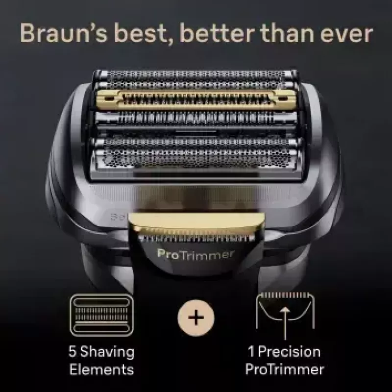 Braun Series 9 Pro+ 9525s šlapias ir sausas skutimosi prietaisas su ProTrimmer, metalinis